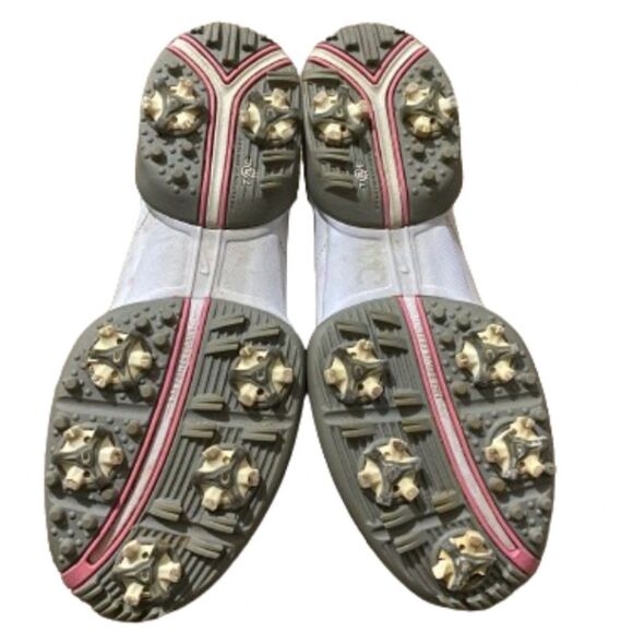 Nike WOMEN’s LACE UP WHITE GOLF SHOES w/ PINK ACCENT Sz-8.5 - Picture 11 of 11